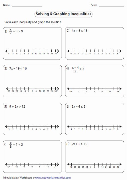 Solve and Graph Inequalities Worksheet Awesome solving Two Step Equations Worksheet