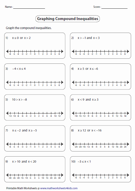 Solve and Graph Inequalities Worksheet Beautiful Pound Inequalities Worksheets