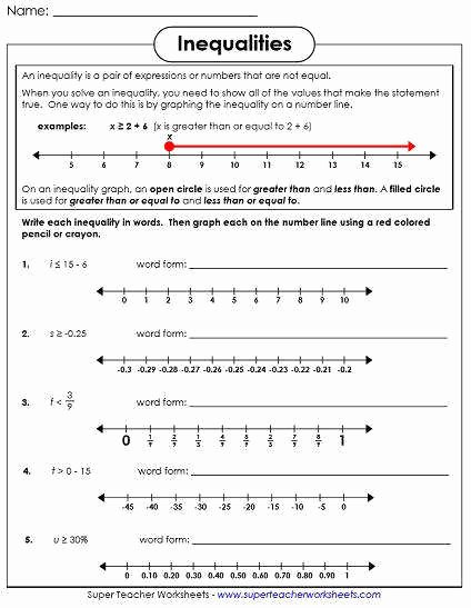 Solve and Graph Inequalities Worksheet Beautiful solving and Graphing Inequalities Worksheet
