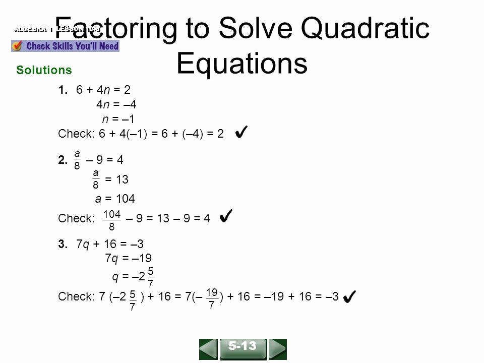 Solve by Factoring Worksheet Best Of solving Quadratic Equations by Factoring Worksheet