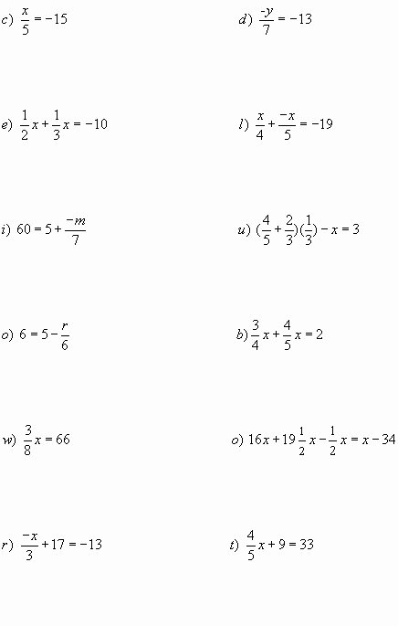 Solve Equations with Fractions Worksheet Beautiful 1000 Images About Linear Equations On Pinterest