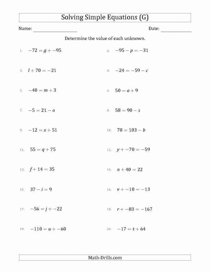 Solve Equations with Fractions Worksheet Luxury solving Equations with Variables Both Sides Worksheet