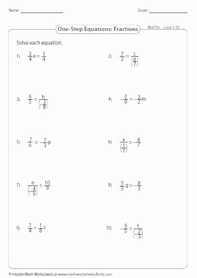 Solve Equations with Fractions Worksheet Unique solving Equations with Fractions Worksheets