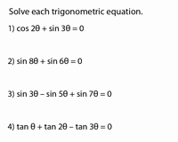 Solve Trig Equations Worksheet Best Of General solutions Of Trigonometric Equations Worksheets