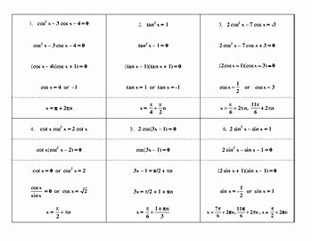 Solve Trig Equations Worksheet Fresh Steps In solving Trig Equations by Mathematics Active
