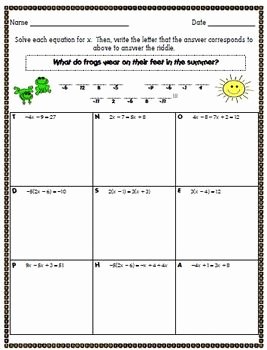 Solve Two Step Equations Worksheet Lovely solving Multi Step Equation by Math Rocks