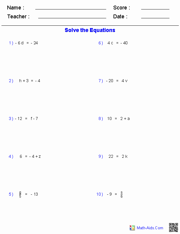 Solve Two Step Equations Worksheet Luxury Algebra 1 Worksheets