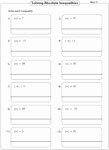 Solving Absolute Value Equations Worksheet Lovely Absolute Value Inequalities Worksheets