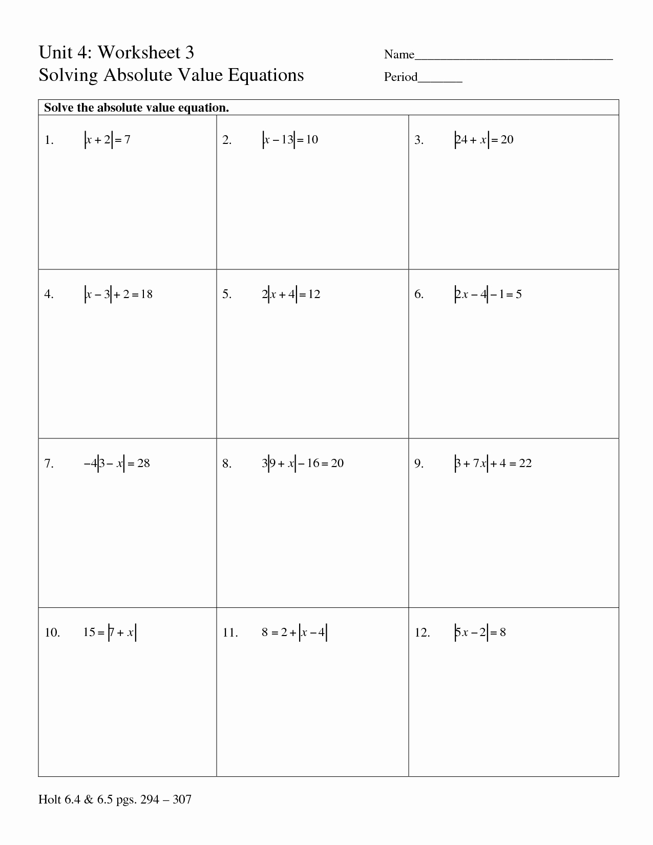 Solving Absolute Value Inequalities Worksheet Unique Worksheet solving Absolute Value Equations and