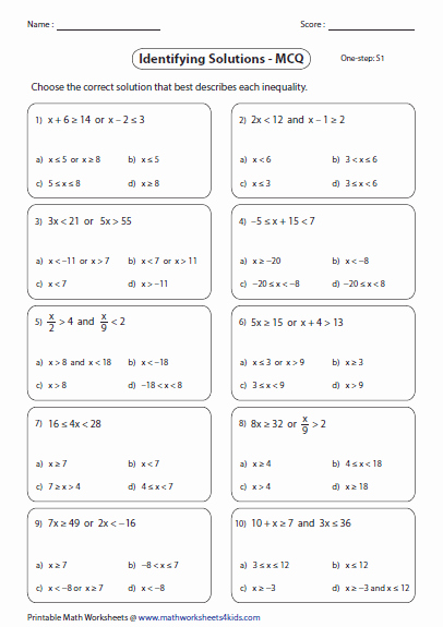 Solving Compound Inequalities Worksheet Lovely Pound Inequalities Worksheets