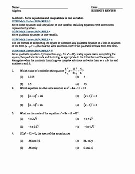 Solving Equations and Inequalities Worksheet Lovely Mon Core Algebra solving Equations and Inequalities