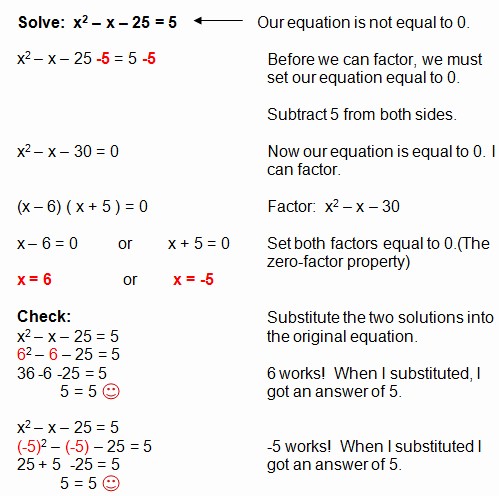 Solving Equations by Factoring Worksheet Awesome Factoring Quadratic Equations