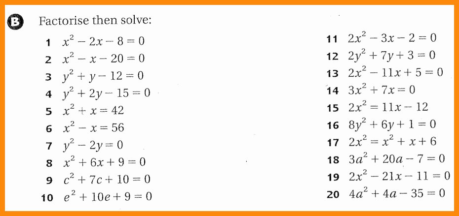 Solving Equations by Factoring Worksheet Lovely Factoring Quadratic Equations Worksheet