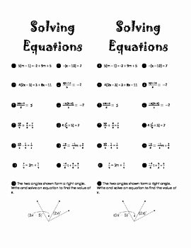 Solving Equations Worksheet Pdf Fresh solving Multi Step Equations Practice Worksheet by Lisa