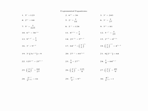 Solving Exponential Equations Worksheet New Exponential Equations 9th 11th Grade Worksheet