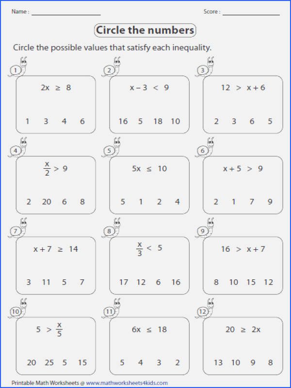 50 Solving Inequalities Worksheet Answer Key