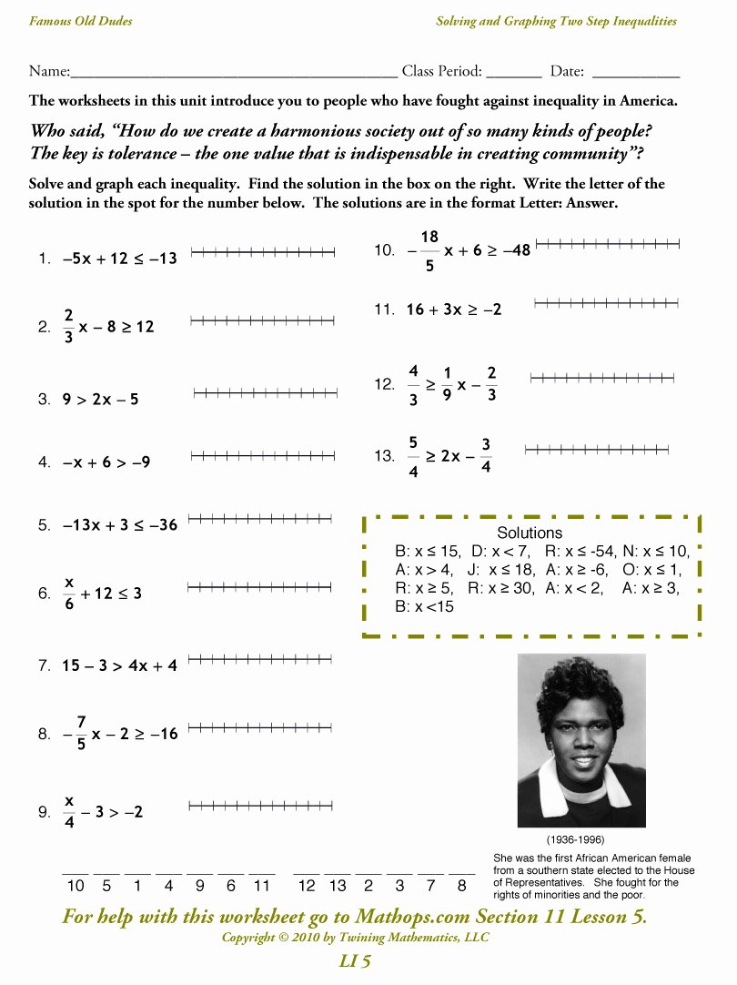 Solving Inequalities Worksheet Pdf New Li 5 solving and Graphing Two Step Inequalities Mathops