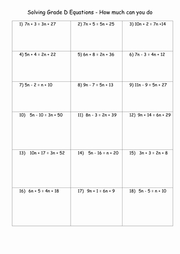 Solving Inequalities Worksheet Pdf Unique solving Equations Worksheets by Mrbuckton4maths