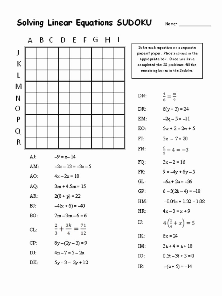 Solving Linear Equations Worksheet Pdf Awesome 25 Best Ideas About solving Equations On Pinterest