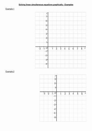Solving Linear Equations Worksheet Pdf Beautiful solving Linear Simultaneous Equations Graphically by