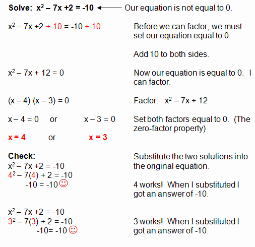 Solving Polynomial Equations Worksheet Answers Fresh Factoring Quadratic Equations
