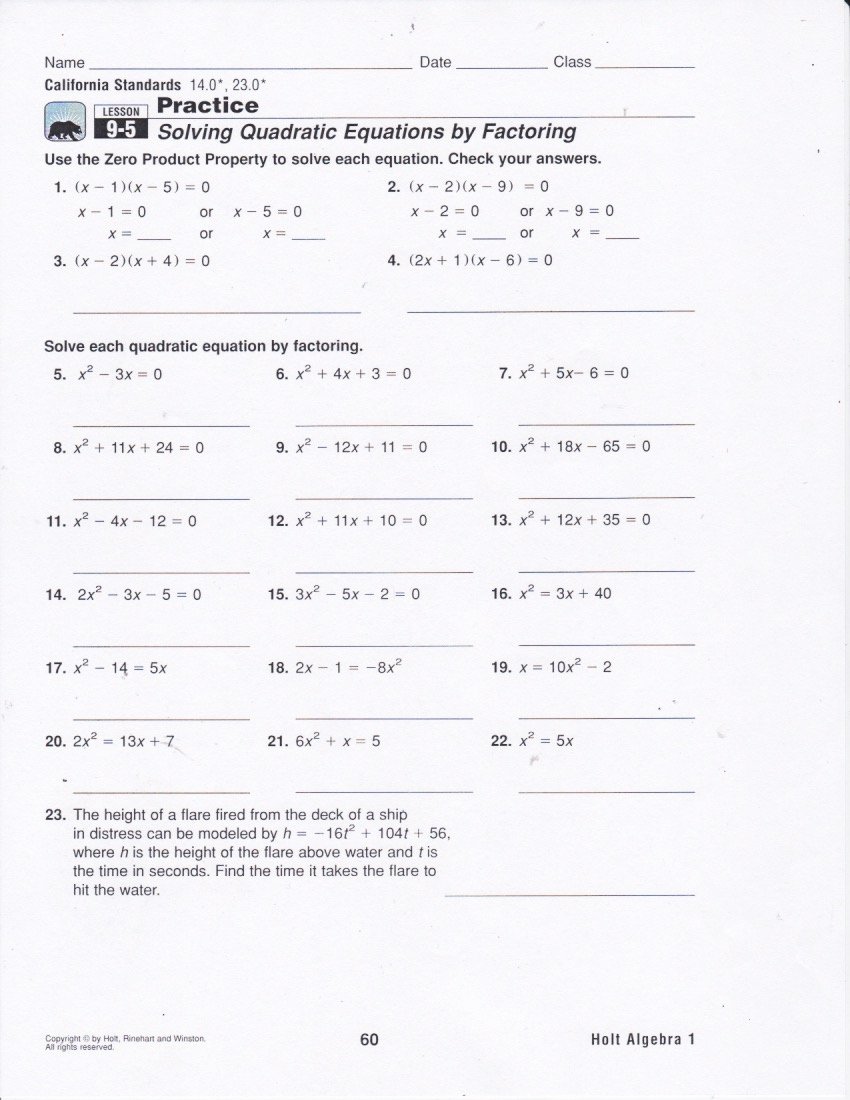 Solving Polynomial Equations Worksheet Answers New Lesson 6 4 solving Polynomial Equations Worksheet Answers