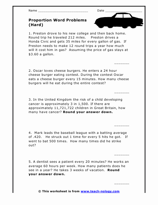 Solving Proportions Word Problems Worksheet Best Of solving Problems with Proportions Worksheets