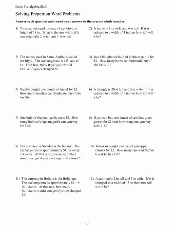 Solving Proportions Word Problems Worksheet Unique Proportion Word Problems Kuta software