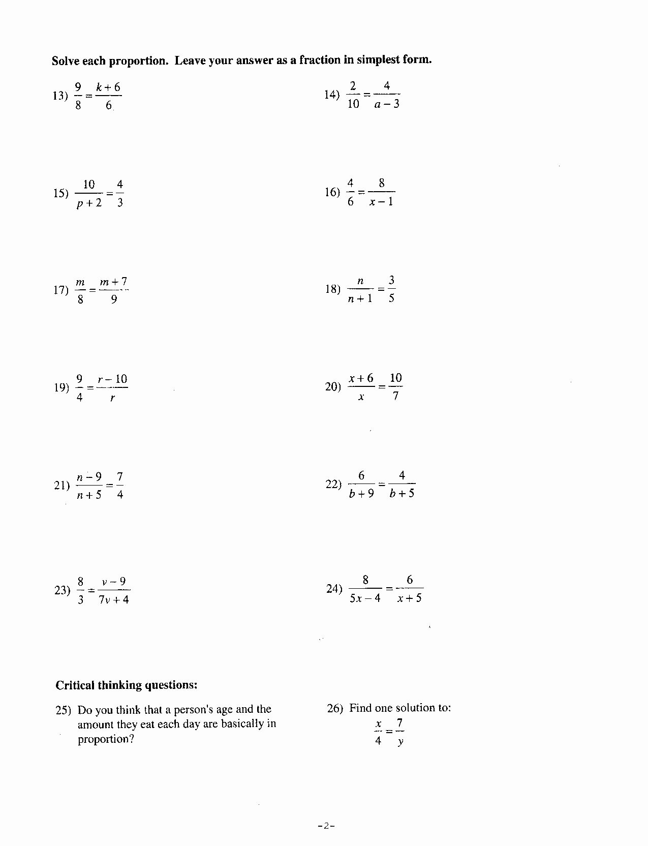 Solving Proportions Worksheet Answers Best Of 13 Best Of 7th Grade Math Worksheets Proportions