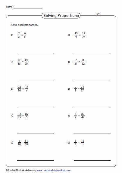 Solving Proportions Worksheet Answers Best Of solving Proportions Worksheets