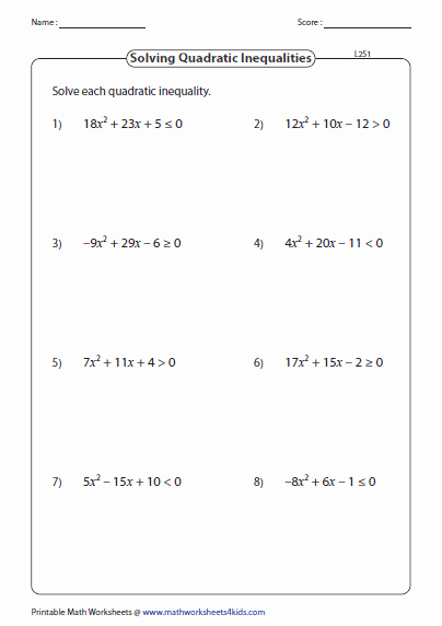 Solving Quadratic Equations Worksheet Inspirational Worksheet the Math Answers solving Quadratic Worksheet