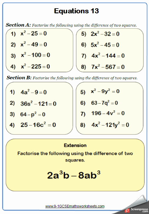 Solving Quadratic Equations Worksheet Lovely solving Quadratic Equations Worksheets – Cazoomy