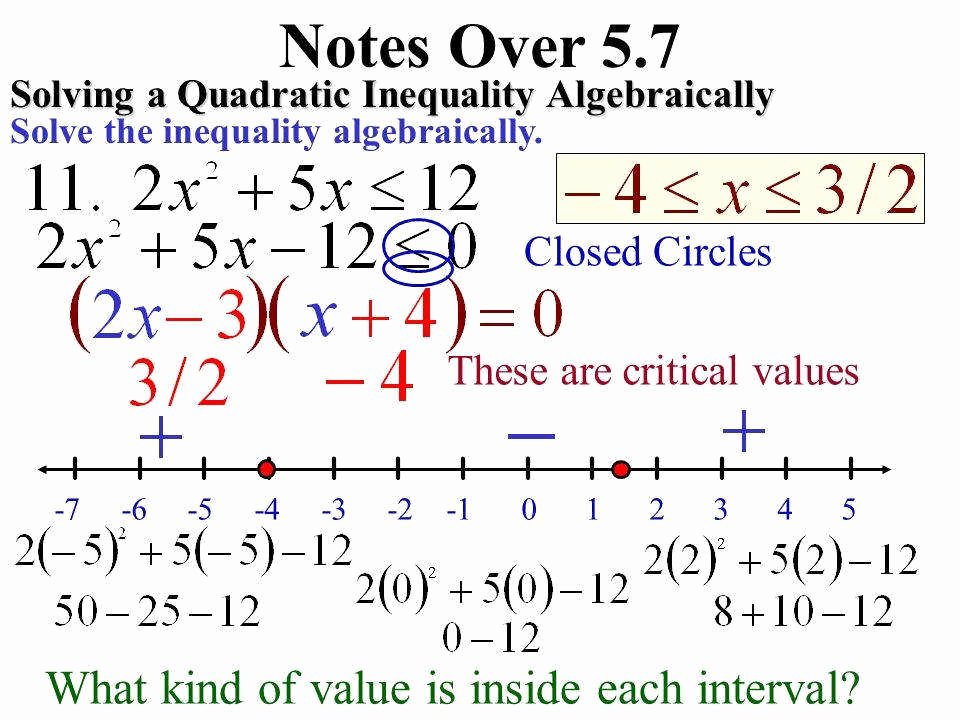 Solving Quadratic Inequalities Worksheet Elegant Quadratic Inequalities Worksheet