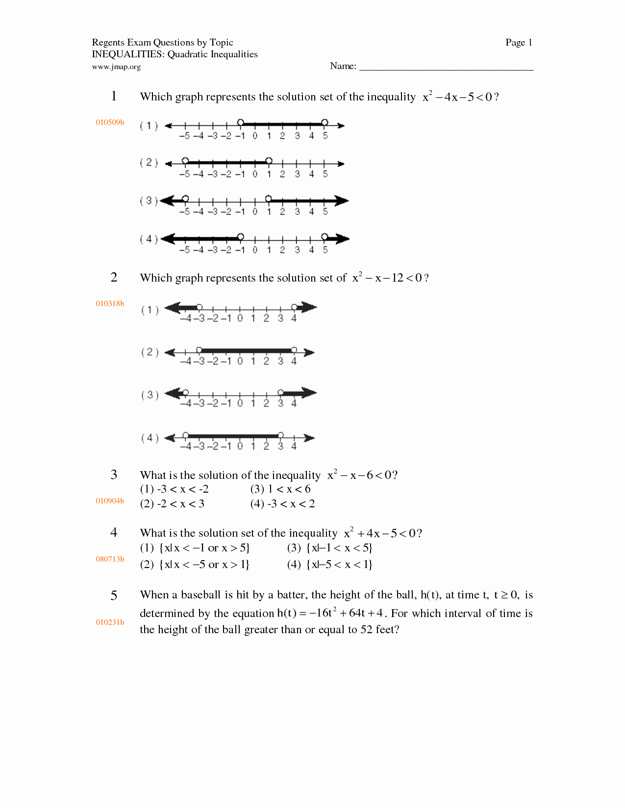 Solving Quadratic Inequalities Worksheet New 15 Best Of solving and Graphing Inequalities