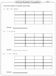 Solving Quadratic Inequalities Worksheet Unique Quadratic Inequalities Worksheets