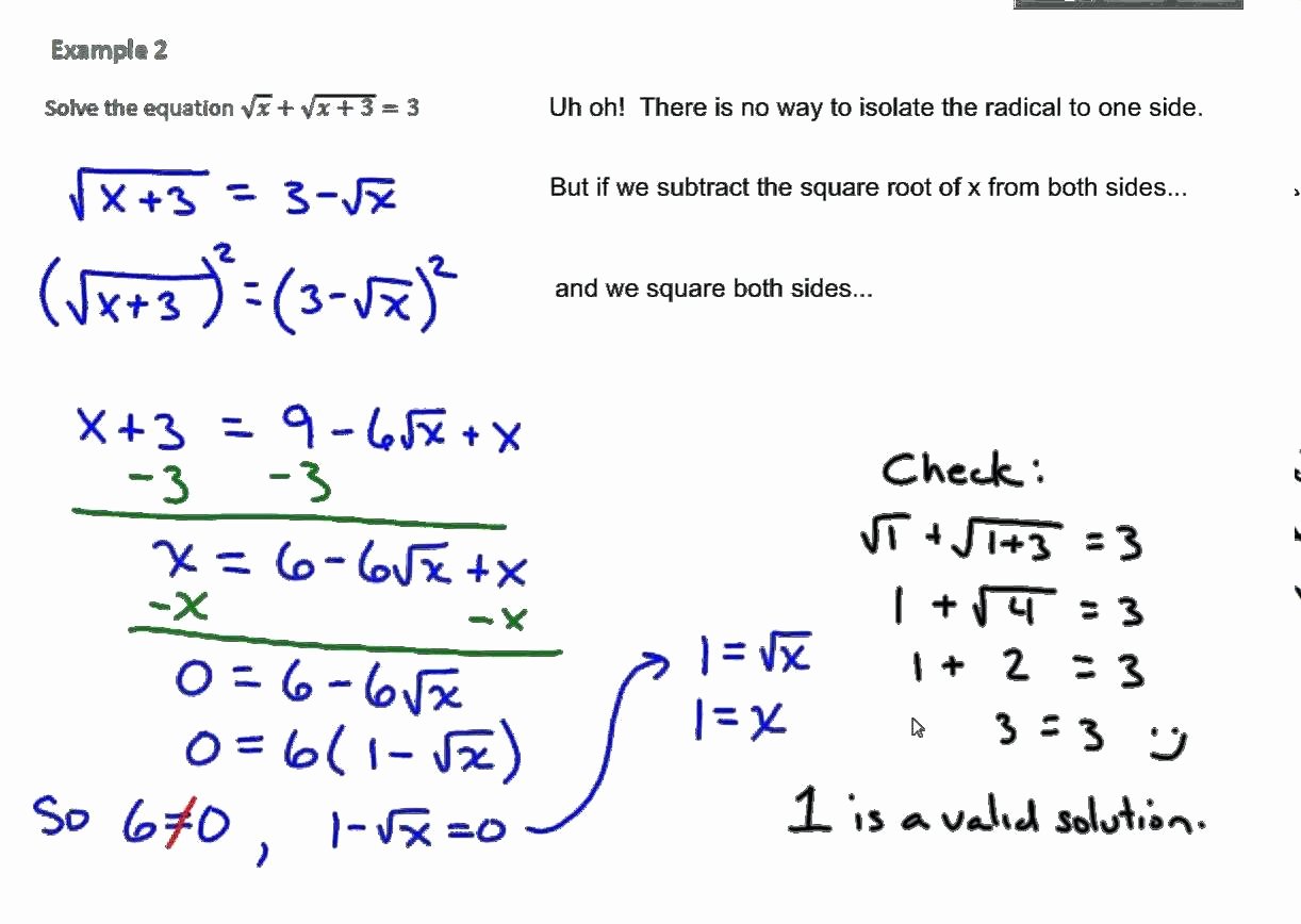 Solving Radical Equations Worksheet Awesome solving Radical Equations and Inequalities Worksheet