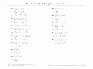 Solving Rational Inequalities Worksheet Awesome Rational Equations Higher Ed Worksheet
