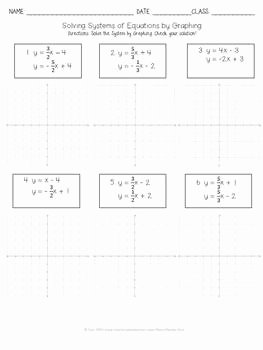 Solving Systems Of Equations Worksheet Beautiful solving Systems Of Equations by Graphing Practice