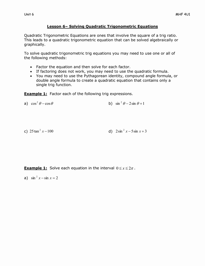 Solving Trigonometric Equations Worksheet Answers Best Of solving First Degree Trigonometric Equations Worksheet