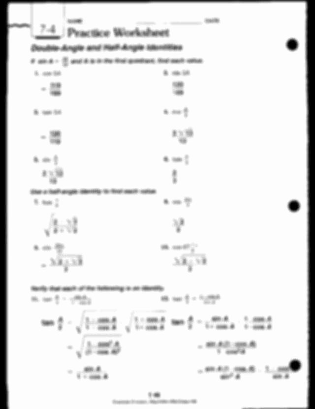 Solving Trigonometric Equations Worksheet Answers Fresh 7 5 solving Trigonometric Equations Worksheet Answers