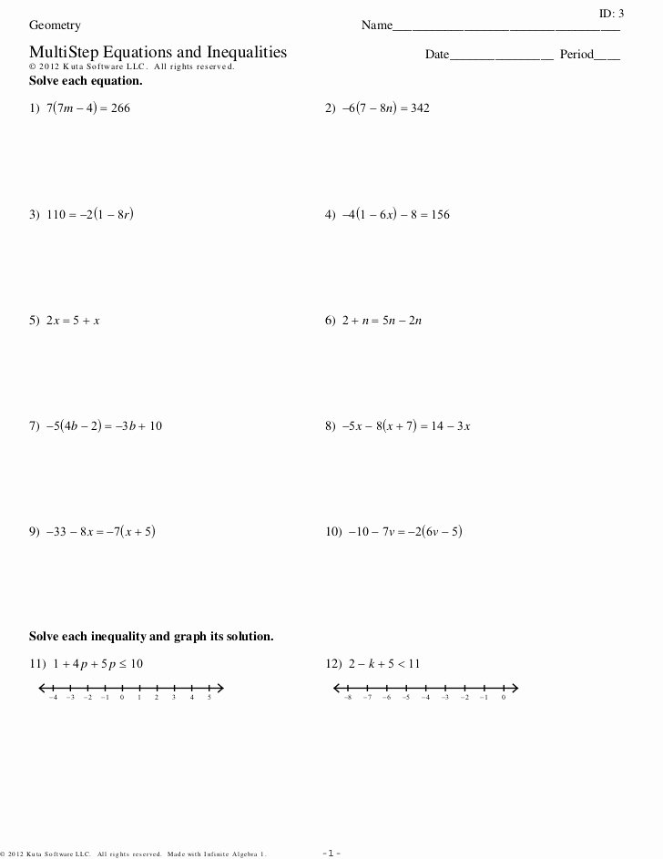 50 Solving Two Step Inequalities Worksheet