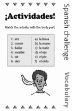 Spanish Body Parts Worksheet Awesome Spanish Vocabulary Body Parts foreign Languages
