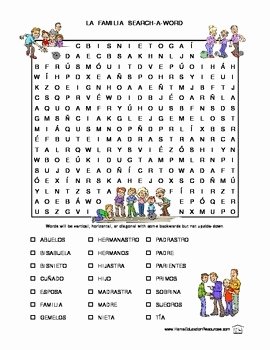 Spanish Family Tree Worksheet Beautiful Spanish Family Vocabulary Worksheets by Fran Lafferty