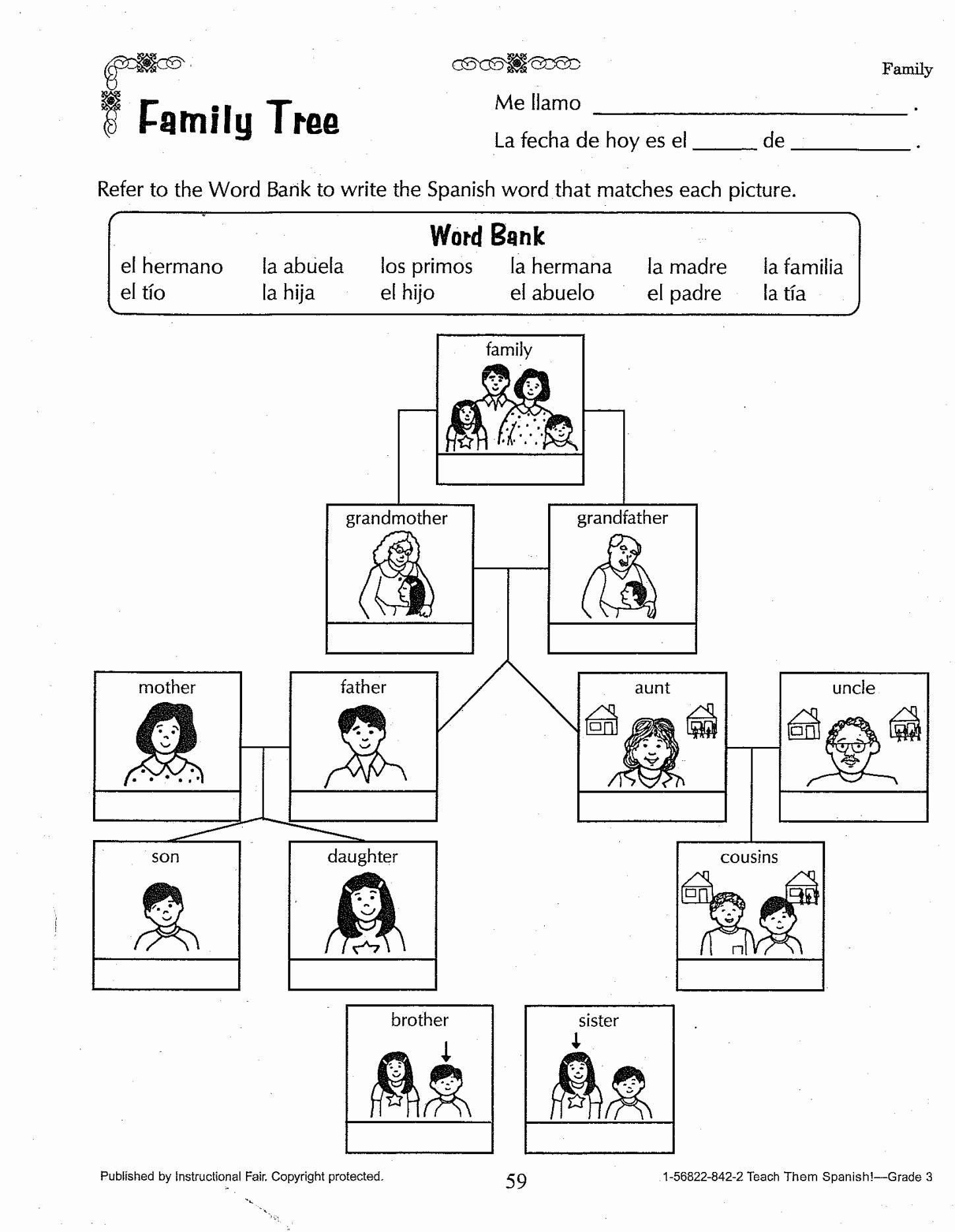 Spanish Family Tree Worksheet Elegant Family Tree Worksheet Printable