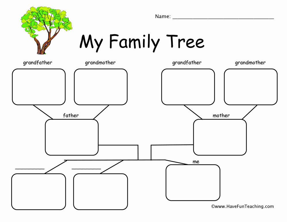 Spanish Family Tree Worksheet