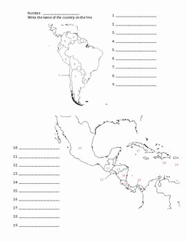Spanish Speaking Countries Map Worksheet Luxury Central and south America Map Quiz Stuff to Buy