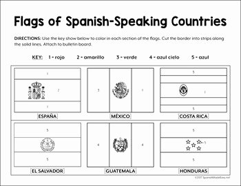 Spanish Speaking Countries Worksheet Awesome Flags Of Spanish Speaking Countries Bulletin Board Border