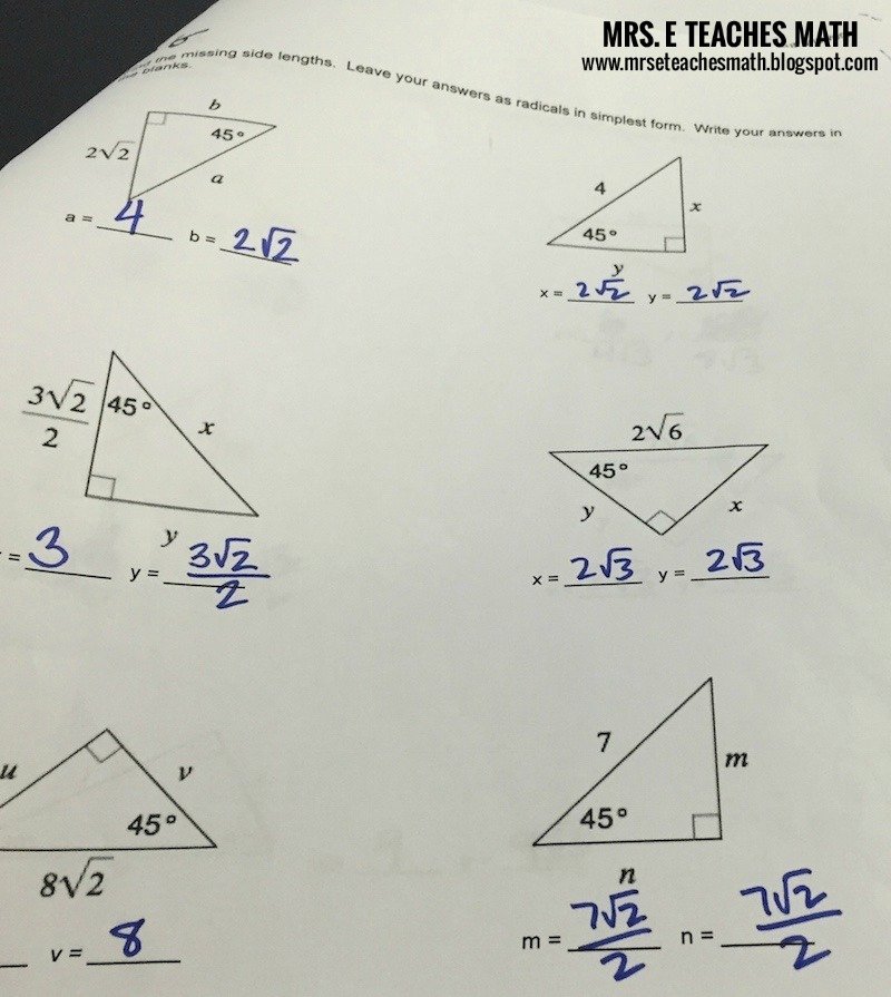 Special Right Triangles Practice Worksheet Inspirational Trashketball My Favorite Review Game