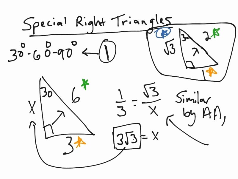 Special Right Triangles Practice Worksheet New Special Right Triangles 30 60 90 Worksheet Answers Free