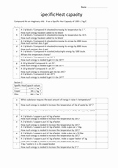 Specific Heat Worksheet Answers Best Of Specific Heat Capacity Worksheet with Answers by